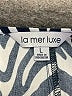 La Mer Luxe 100% Rayon Animal Print Blue 3/4 Sleeve Blouse Size L - photo 7