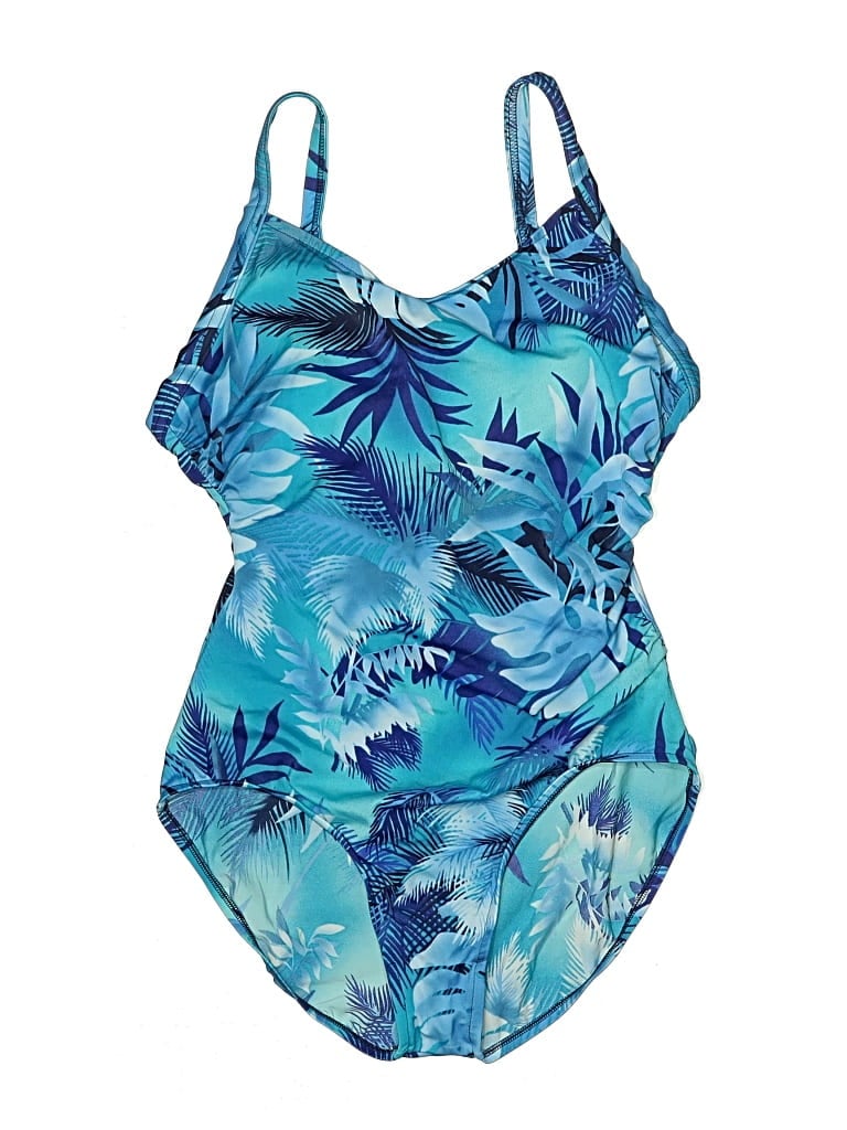 Pre-owned Jantzen One Piece Swimsuit In Blue