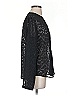 Ann Taylor 100% Polyester Animal Print Black Long Sleeve Blouse Size S - photo 4
