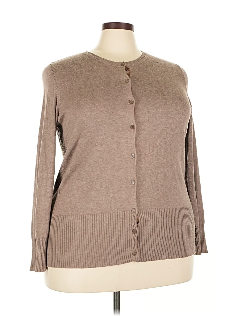 LANE BRYANT Pre-owned Cardigan Sweater In Brown