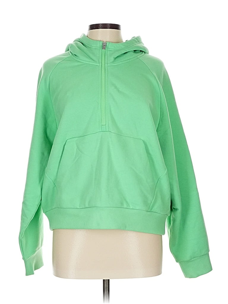 Pre-owned Athleta Pullover Hoodie In Green