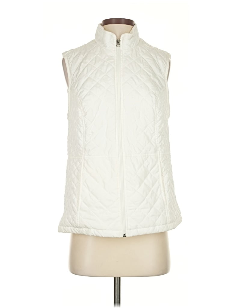 Pre-owned Croft & Barrow Vest In White