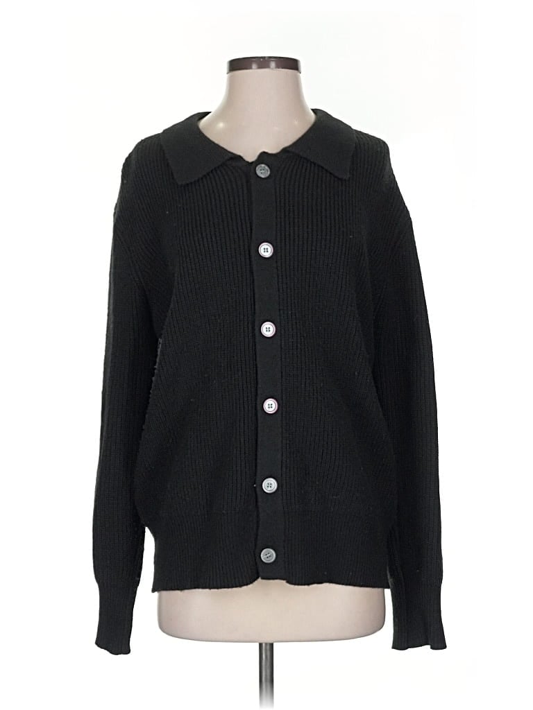 Pre-owned Unbranded Cardigan Sweater In Black