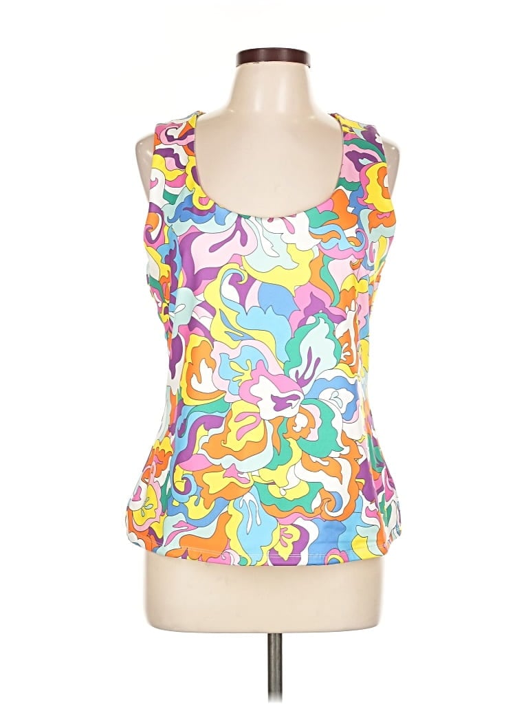 BOSTON PROPER Pre-owned Tank Top Yellow Halter Neckline Tops