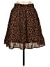 Sienna Sky 100% Polyester Animal Print Brown Casual Skirt Size S - photo 1
