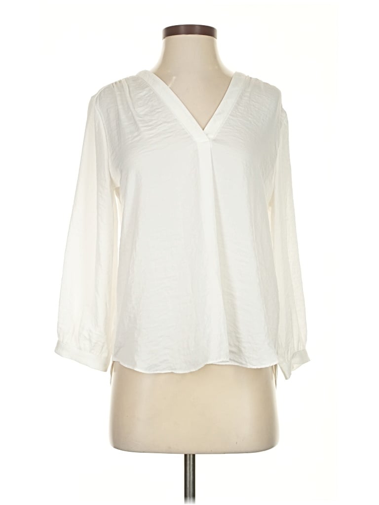 Pre-owned Vince Camuto 3/4 Sleeve Blouse In White