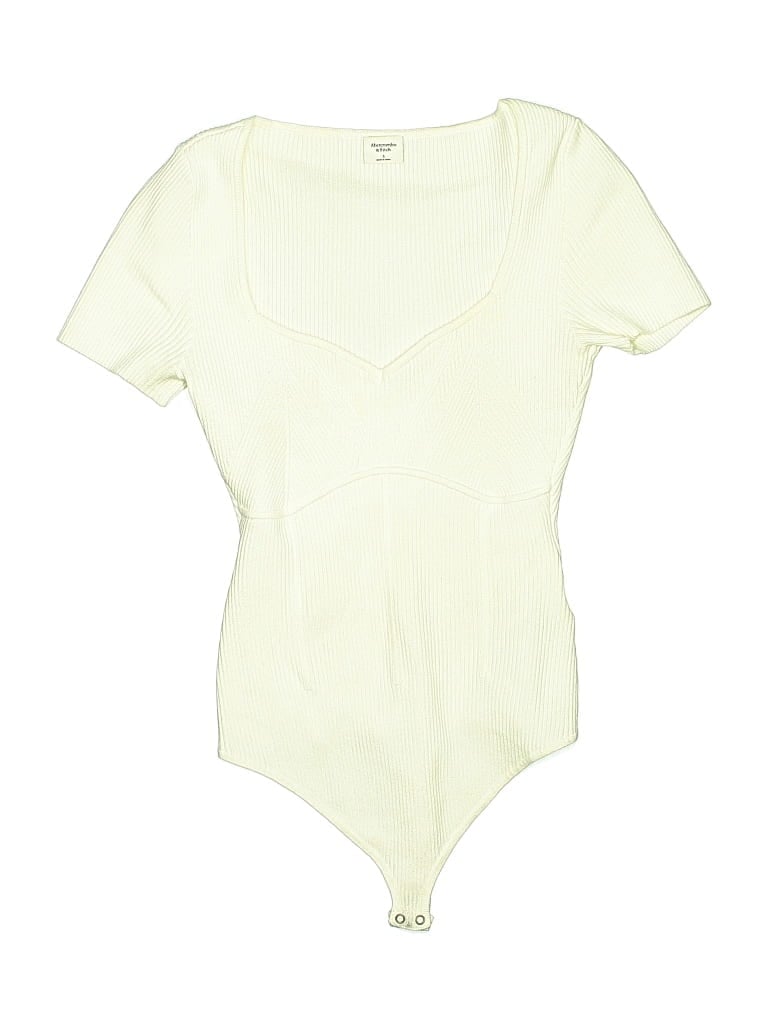 Pre-owned Abercrombie & Fitch Bodysuit In White