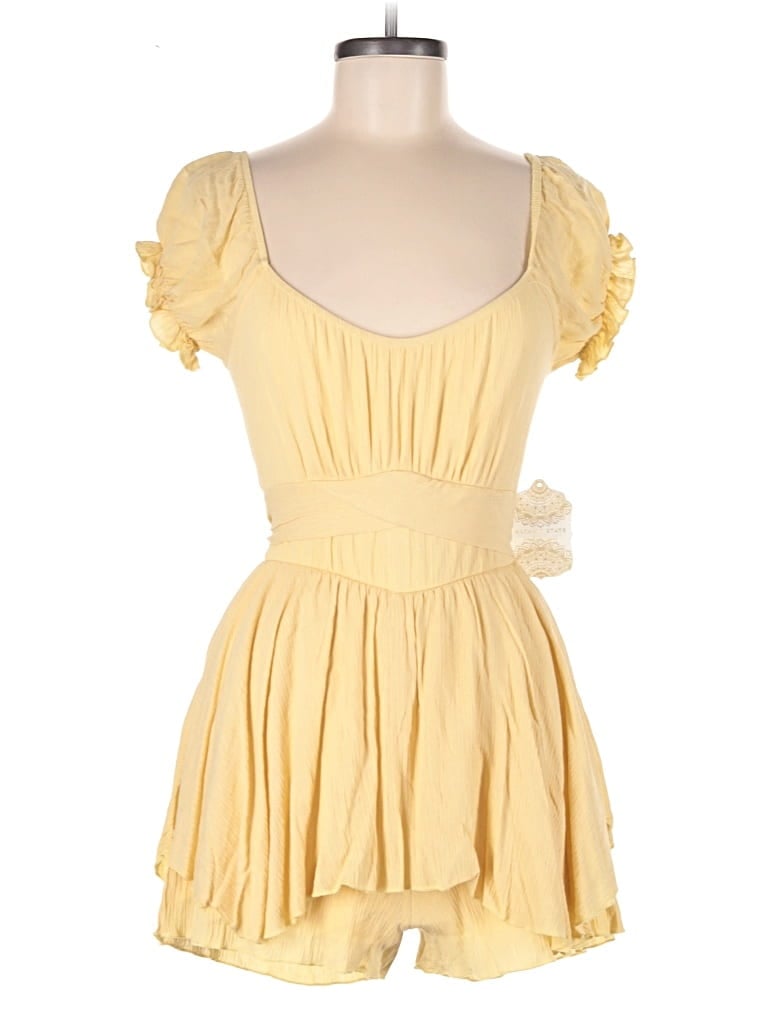 Altar'd State Romper In Yellow