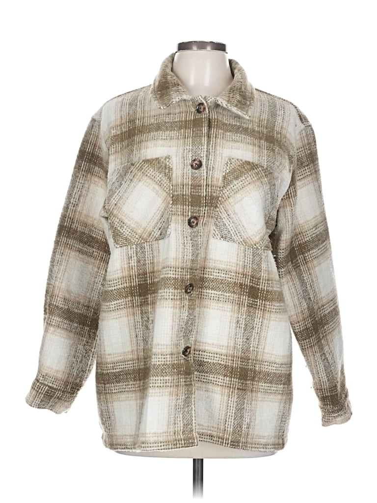 Pre-owned Time And Tru Coat In White