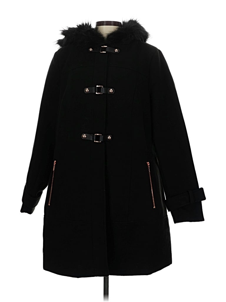 Pre-owned City Chic Coat In Black