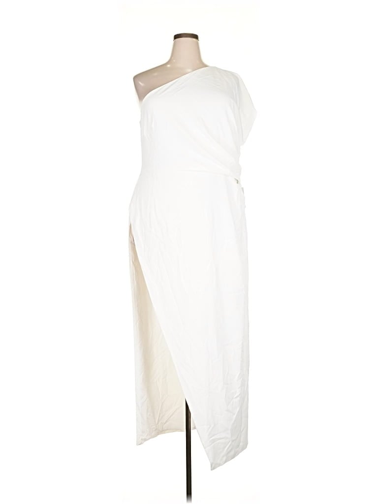 Pre-owned Eloquii Cocktail Dress In White