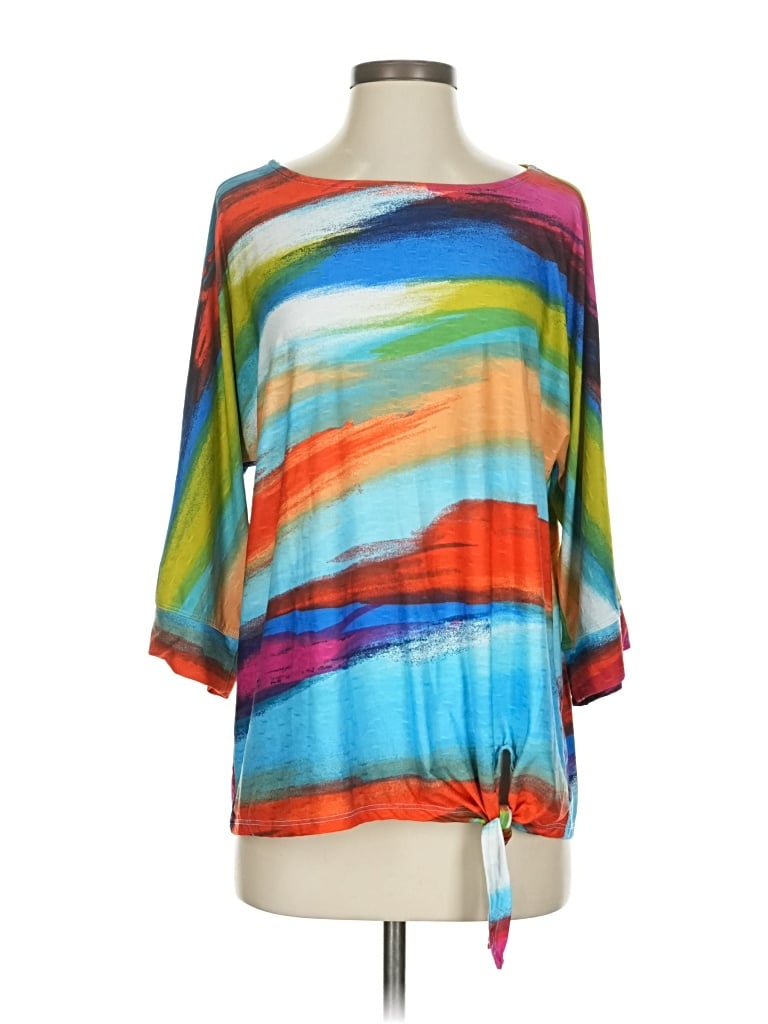 Pre-owned Ali Miles 3/4 Sleeve T-shirt In Orange