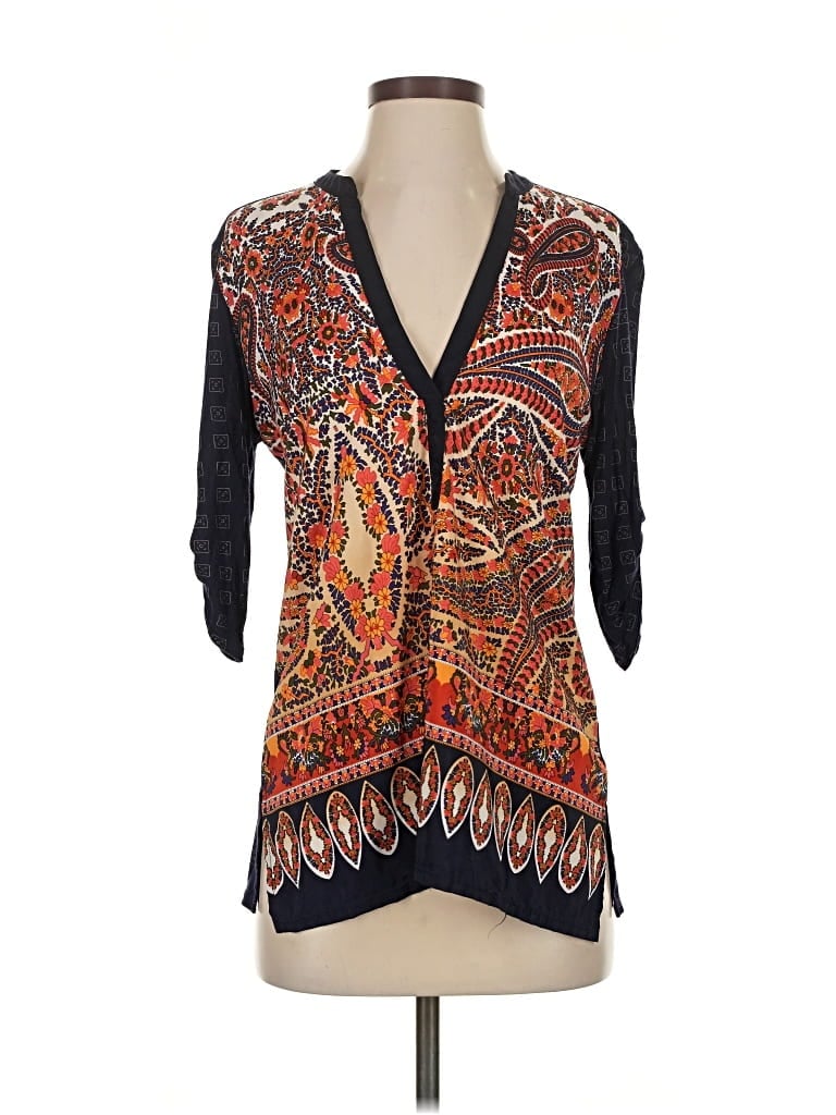 Pre-owned Tiny 3/4 Sleeve Blouse In Black