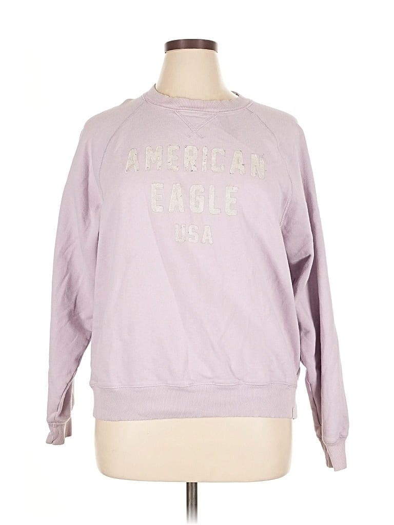 Pre-owned American Eagle Outfitters Sweatshirt In Purple