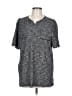 Assorted Brands 100% Cotton Tweed Gray Short Sleeve Henley Size L - photo 1