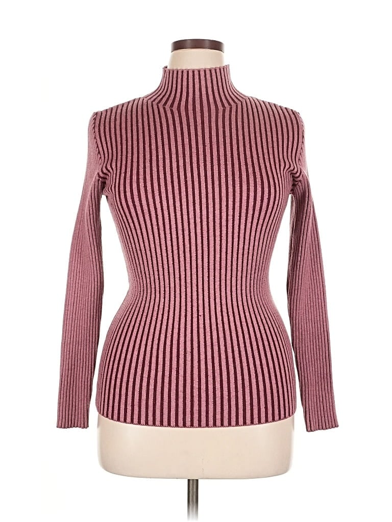 Pre-owned Eloquii Turtleneck Sweater In Burgundy