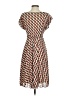 Max Studio 100% Rayon Print Brown Casual Dress Size S - photo 2