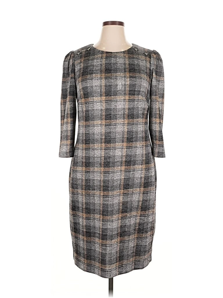 Pre-owned Connected Apparel Casual Dress In Gray