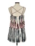 Waverly Grey 100% Silk Tie-dye Silver Cocktail Dress Size 8 - photo 2