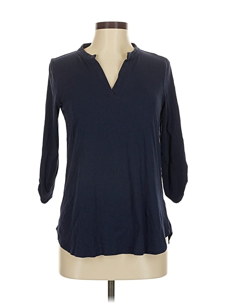 Pre-owned Assorted Brands 3/4 Sleeve T-shirt In Blue