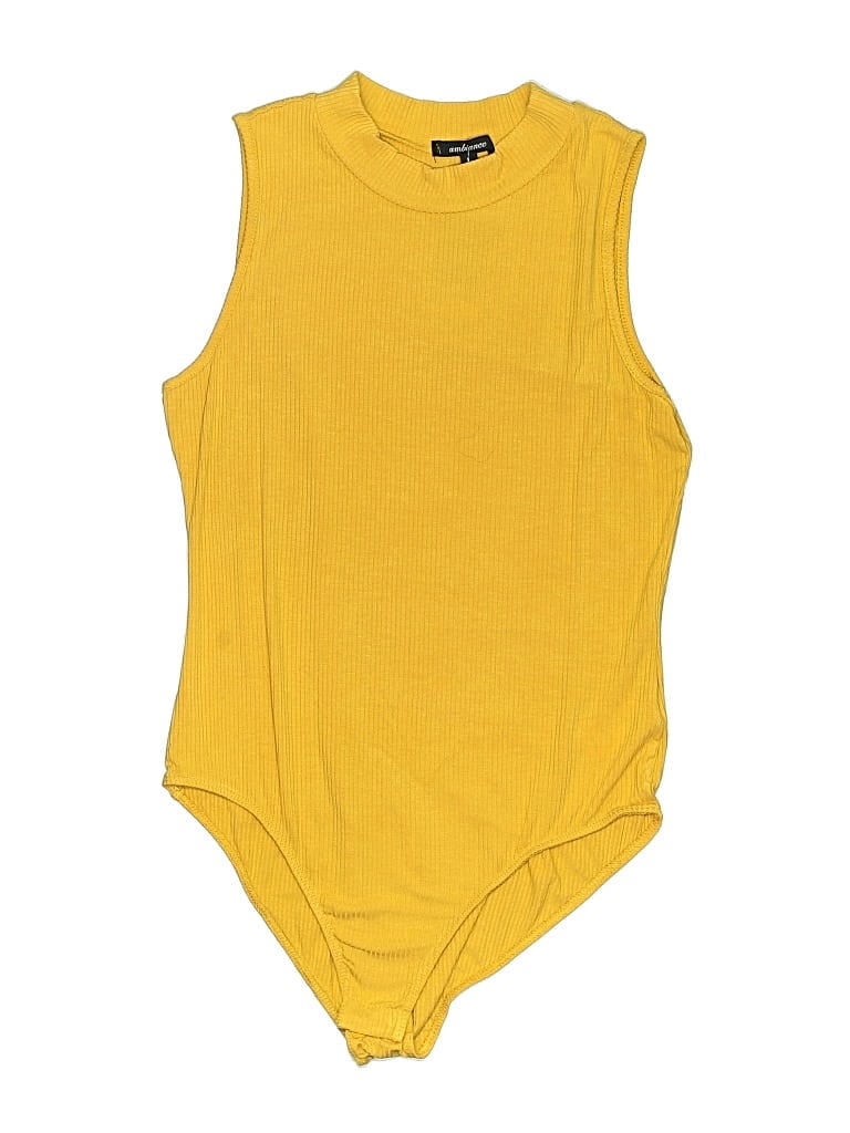 Pre-owned Ambiance Bodysuit In Yellow