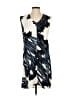 Halston Heritage 100% Polyester Graphic Blue Casual Dress Size 2 - photo 1
