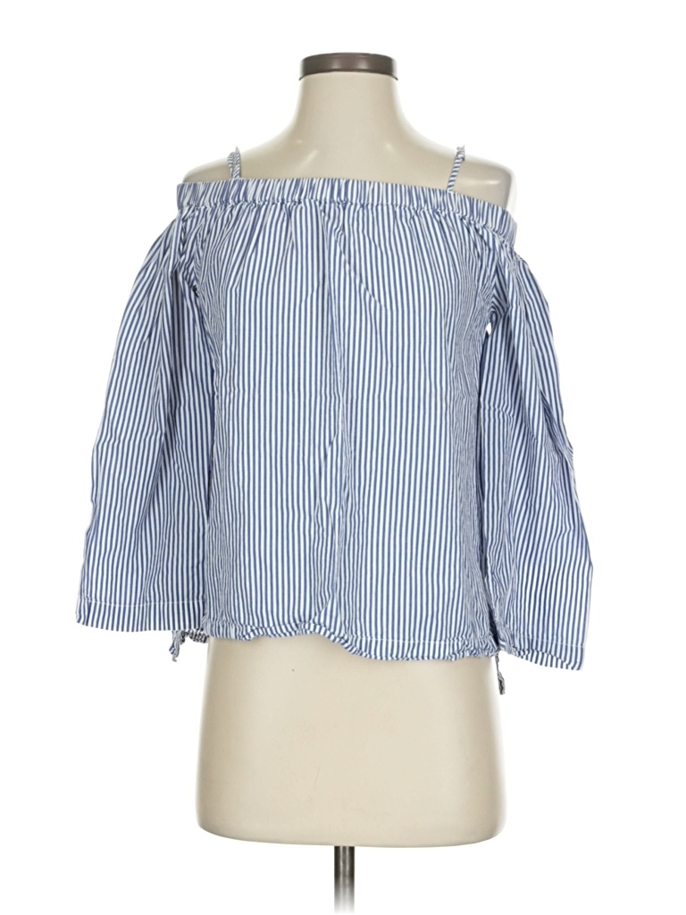 Pre-owned Velvet Heart 3/4 Sleeve Blouse In Blue