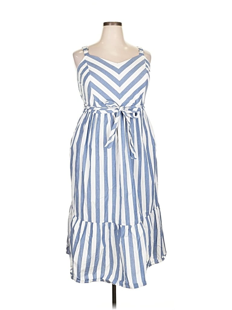 Pre-owned Lane Bryant Casual Dress In Blue