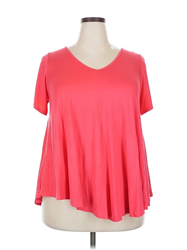 Green Envelope Short Sleeve T-shirt In Pink