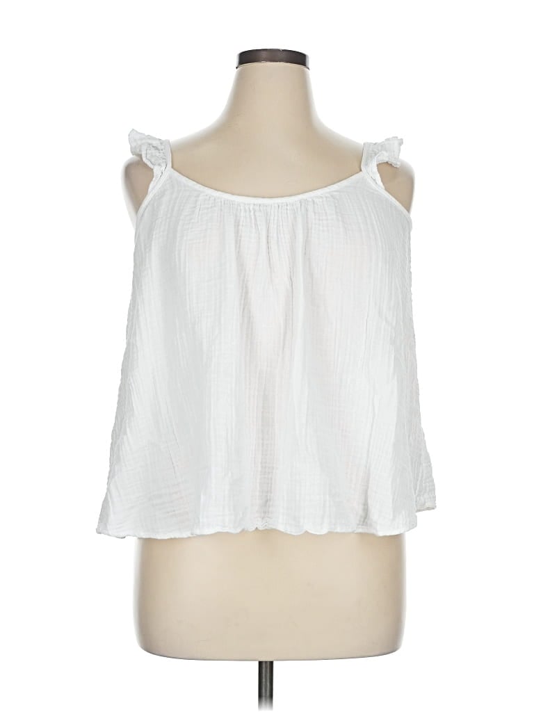 TERRA & SKY Pre-owned Sleeveless Blouse In White