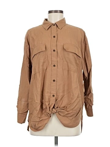 Banana Republic Factory Store Long Sleeve Button-Down Shirt (view 1)