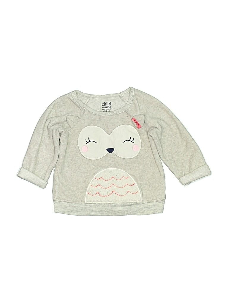 Pre-owned Child Of Mine By Carter's Babies' Sweatshirt In Silver