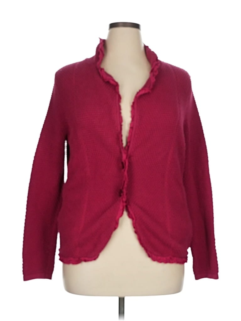 Pre-owned Coldwater Creek Blazer Jacket In Burgundy