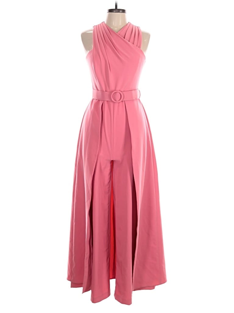 Pre-owned Kay Unger Jumpsuit In Pink
