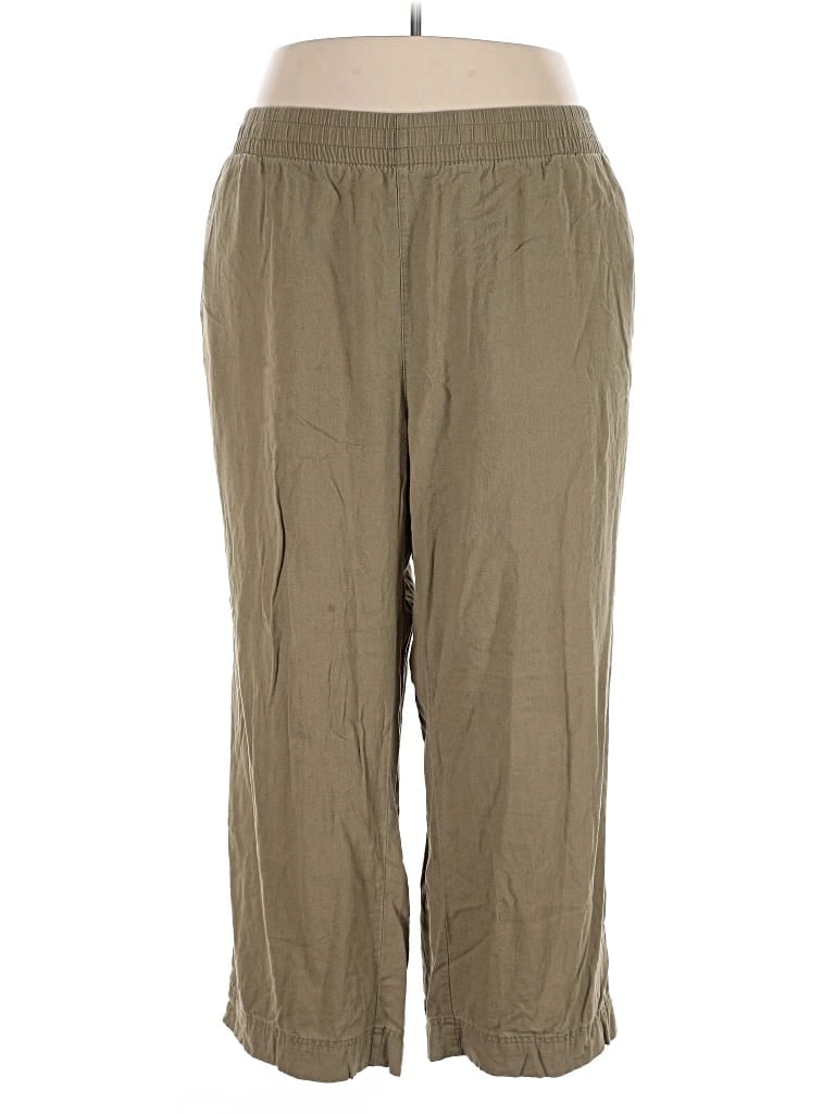 Pre-owned Old Navy Linen Pants In Green