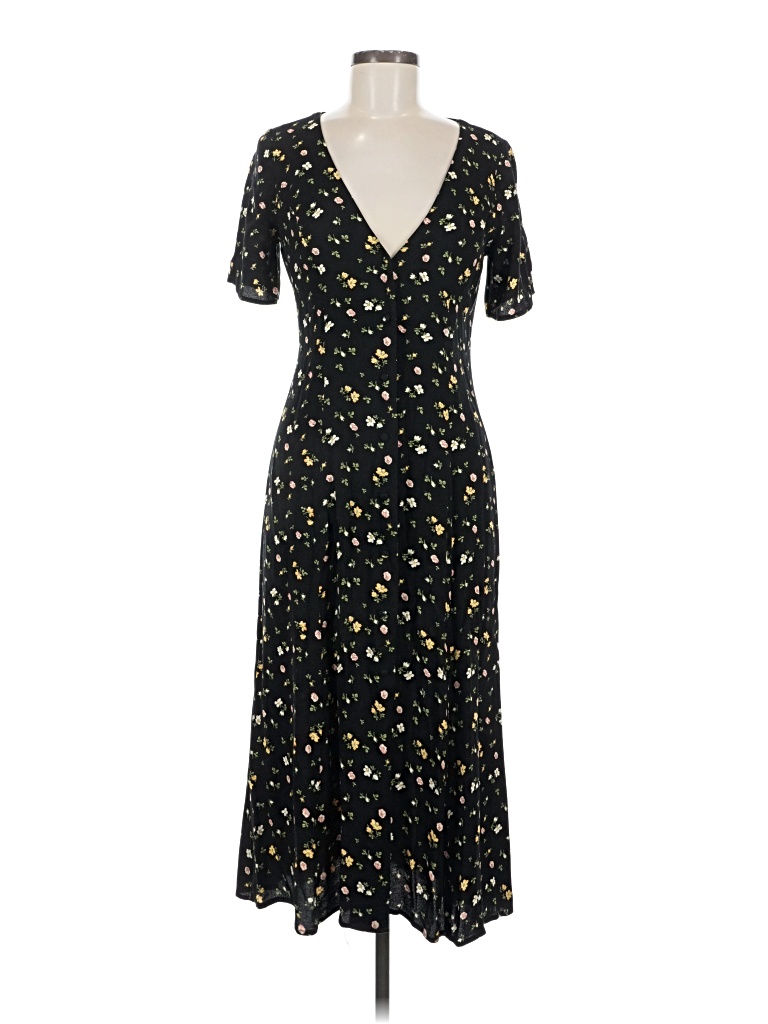 Pre-owned Reformation Short Sleeve Top Black Sweetheart Neckline Tops