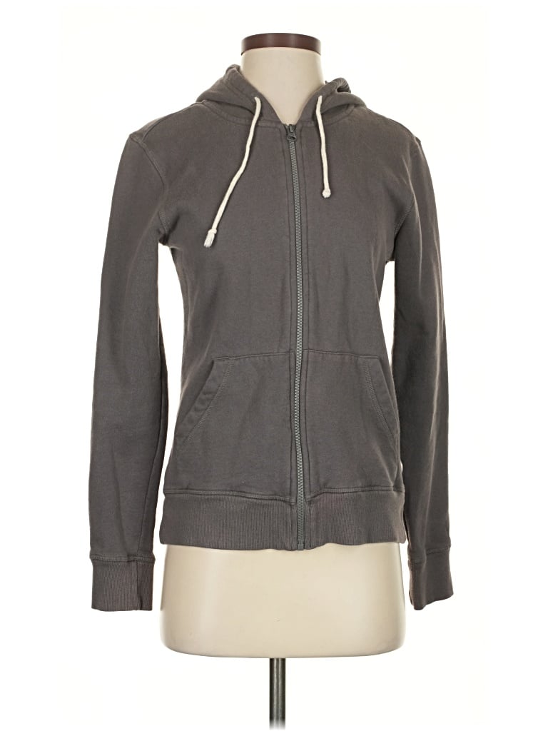 Pre-owned Pact Zip Up Hoodie In Gray