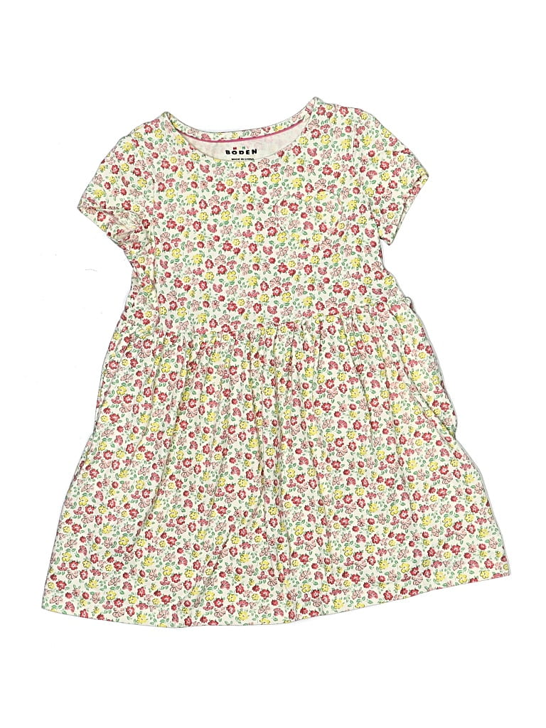 Pre-owned Mini Boden Kids' Dress In White