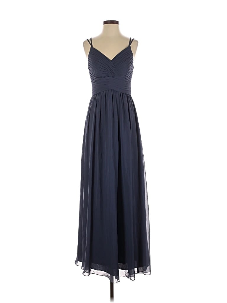 Pre-owned Azazie Cocktail Dress In Blue