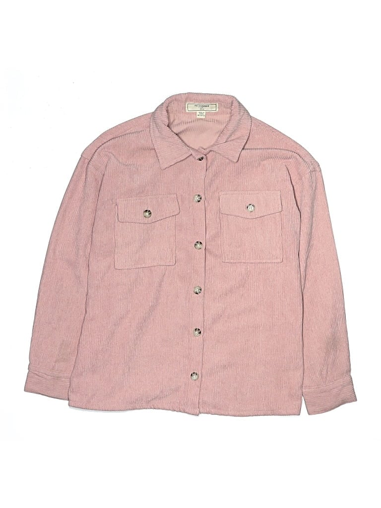 NO COMMENT Pre-owned Kids' Long Sleeve Button Down Shirt In Pink