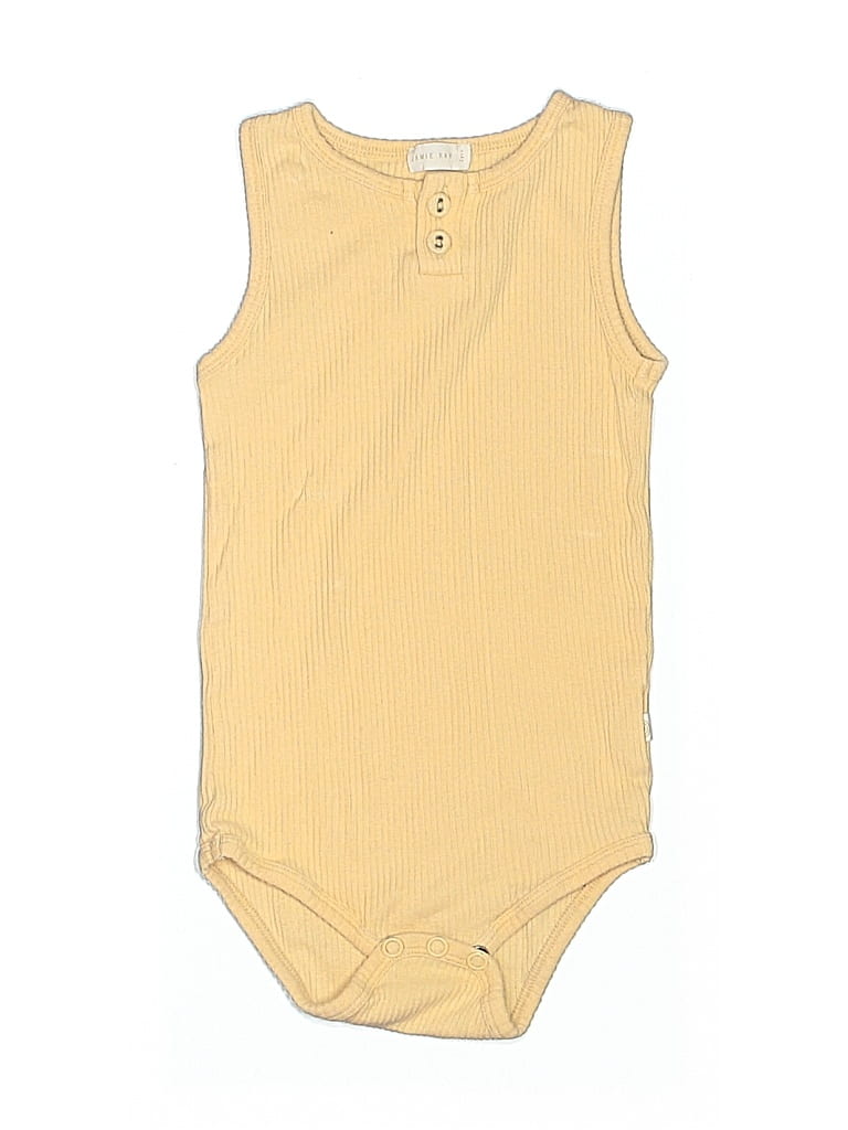 Pre-owned Jamie Kay Kids' Short Sleeve Onesie In Yellow
