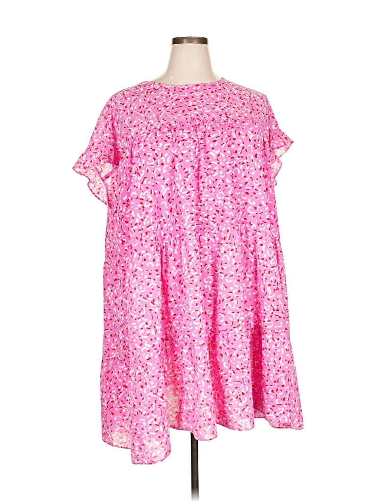 SHEIN CURVE Pre-owned Casual Dress In Pink