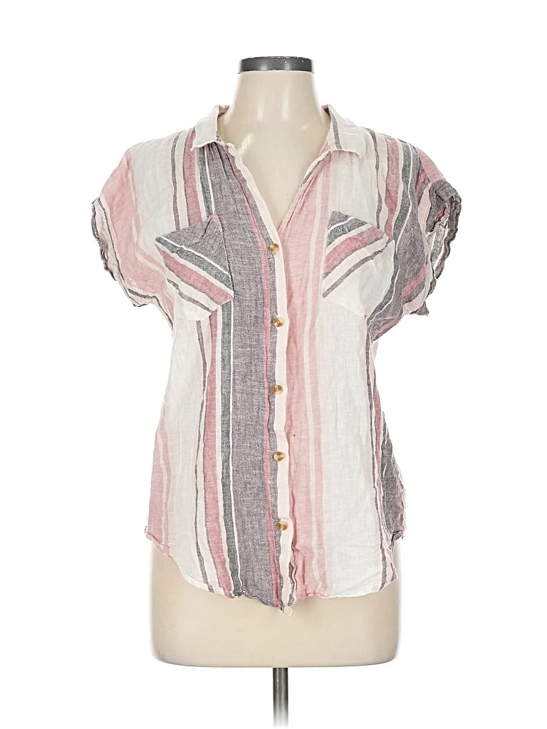 Pre-owned Thread & Supply Short Sleeve Blouse In Pink