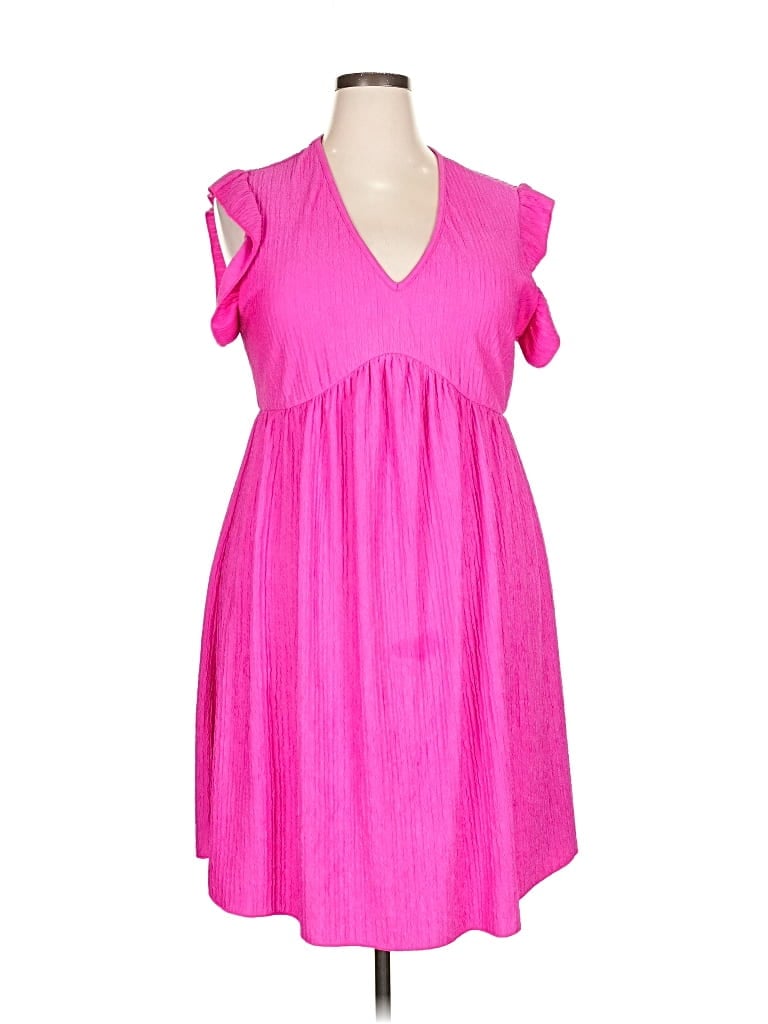 Pre-owned Shein Curve Casual Dress In Pink