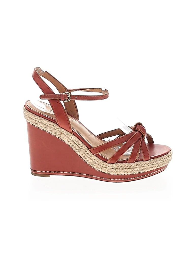 Pre-owned Coach Wedges In Orange