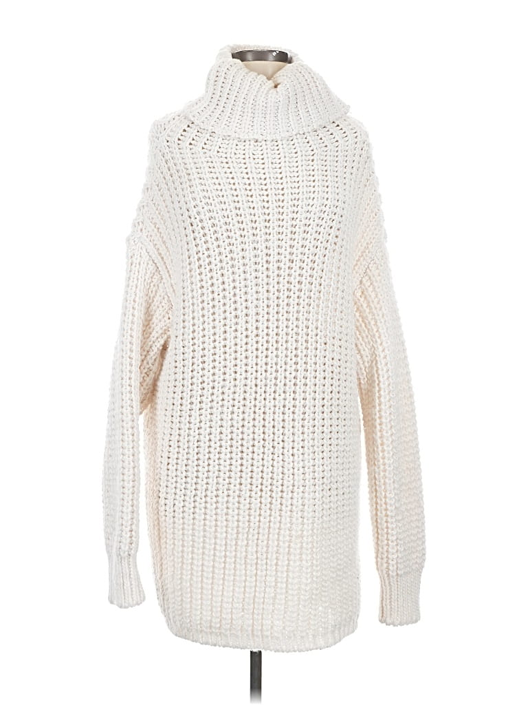 Pre-owned Zara Turtleneck Sweater In White
