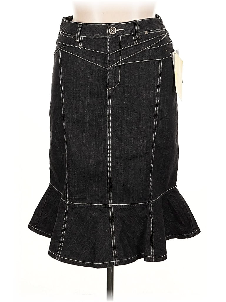 Motto Denim Skirt In Black