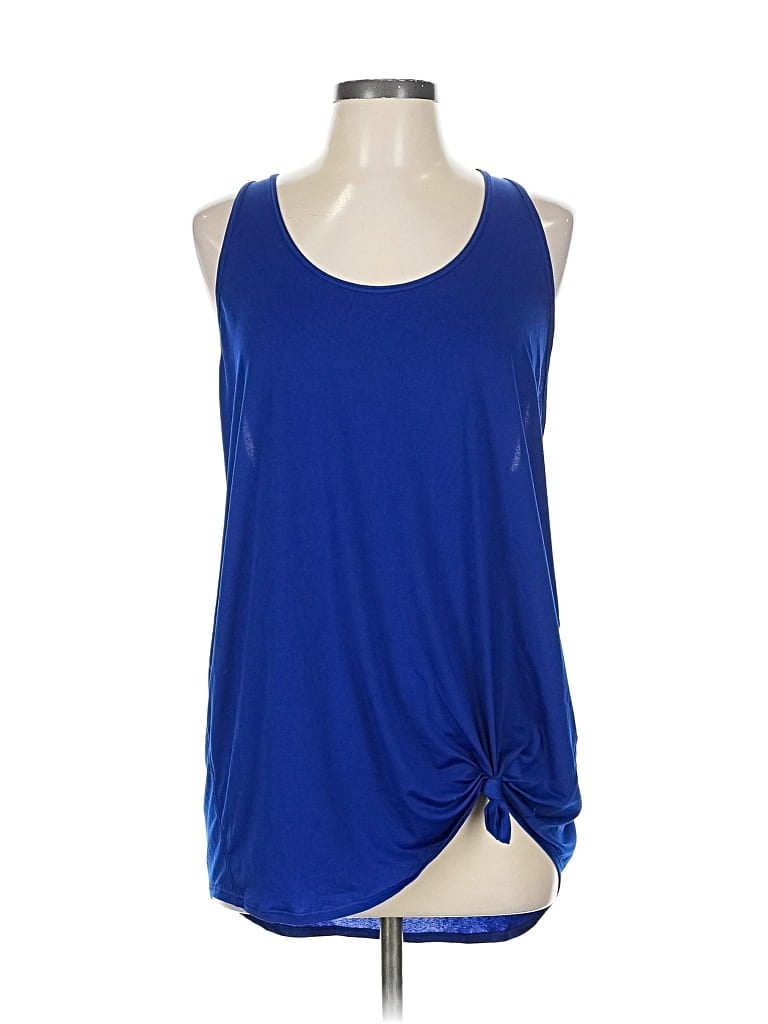 Pre-owned Unbranded Tank Top Blue Halter Neckline Tops