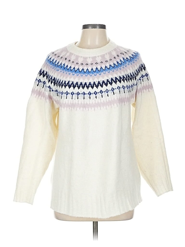 Pre-owned Sweaty Betty Pullover Sweater In White