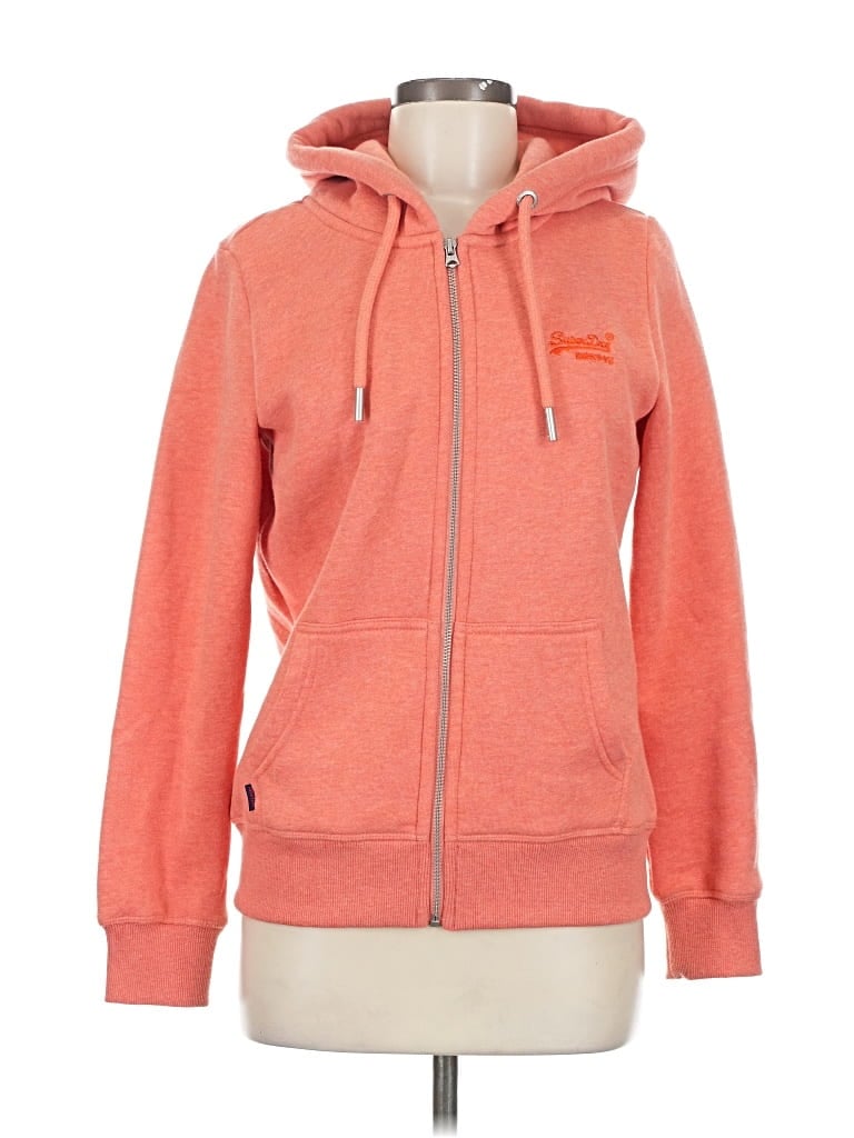 Pre-owned Superdry Zip Up Hoodie In Orange